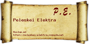 Peleskei Elektra névjegykártya